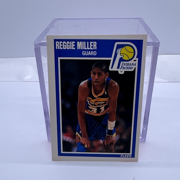 Fleer Reggie Miller Trading Card - Blue and White mint condition/Legend - Picture 1 of 3